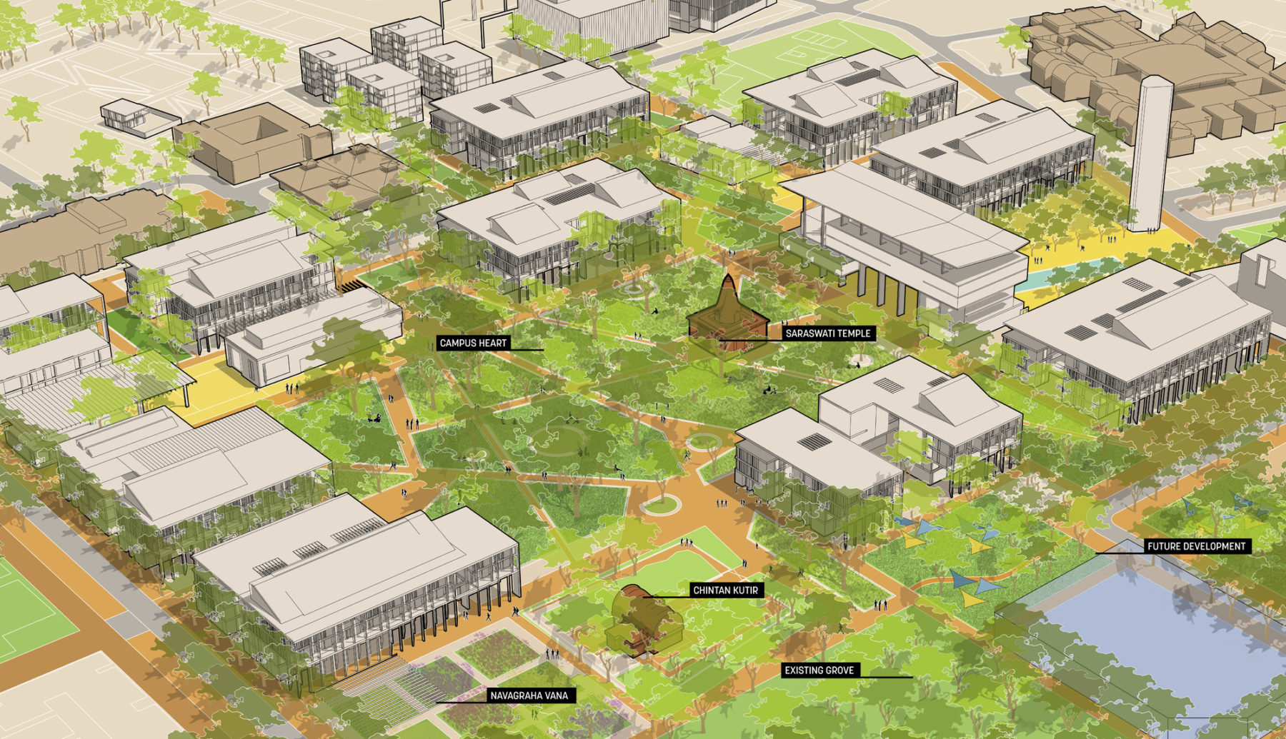 Section of campus plan