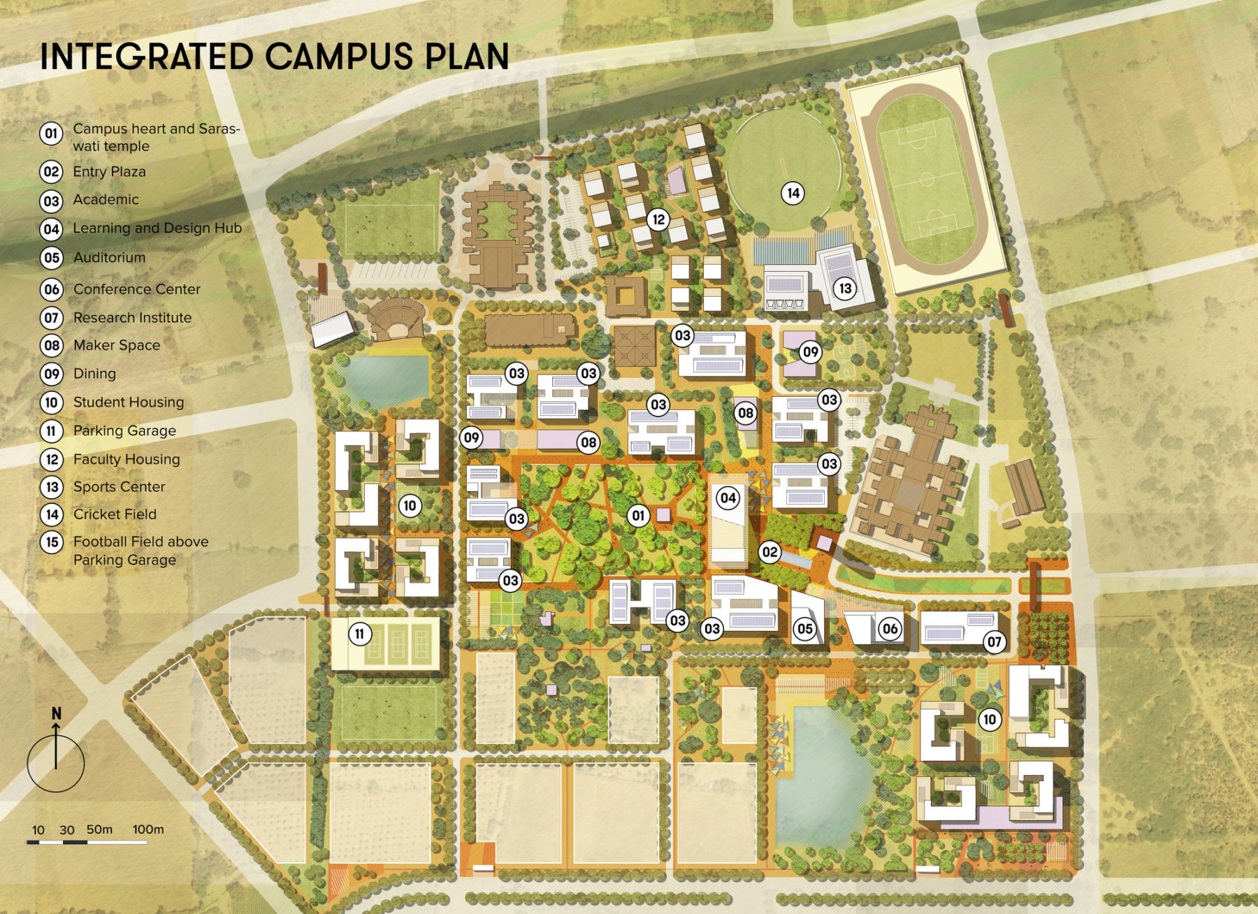 Integrated campus plan at Anant University