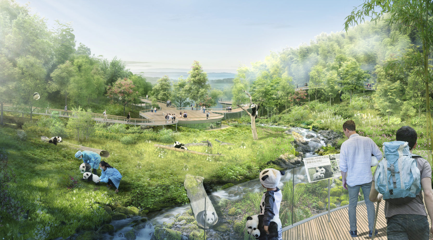 rendering of panda viewing area