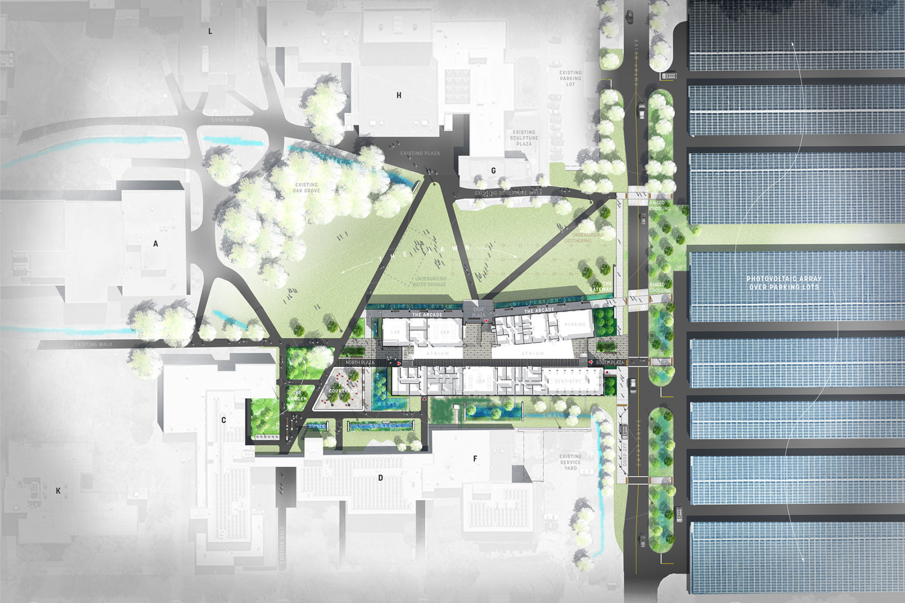 Overhead plan of Bristol Community College plan