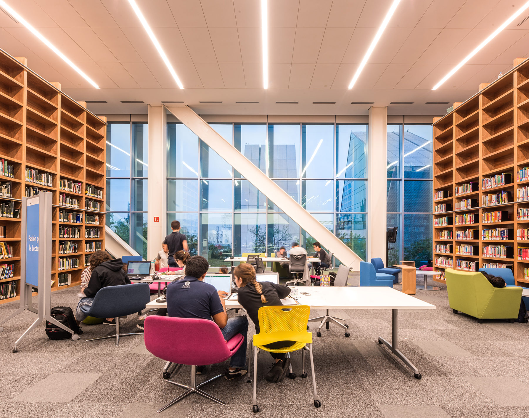 work spaces within book stacks