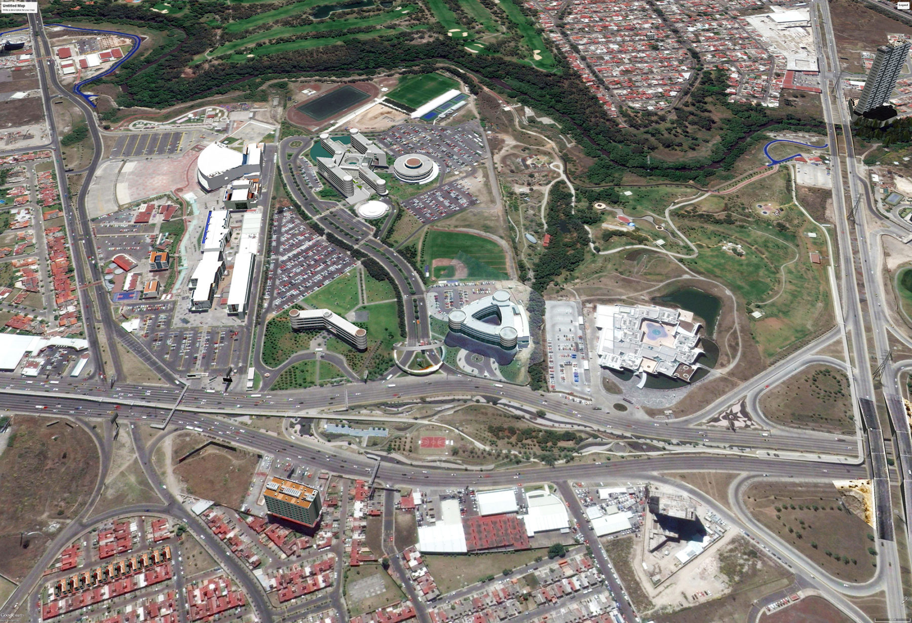 overhead image of project site