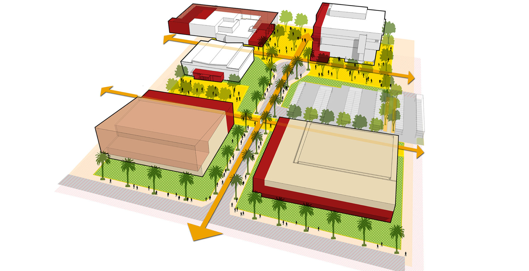 Arrival Experience; front door precinct site plan