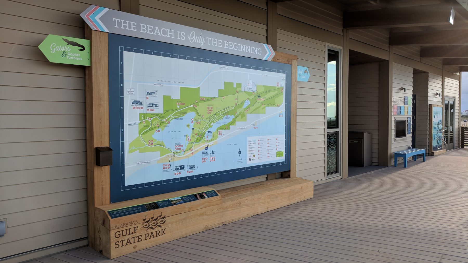 Map with headline The Beach is only the beginning at Gulf State Park