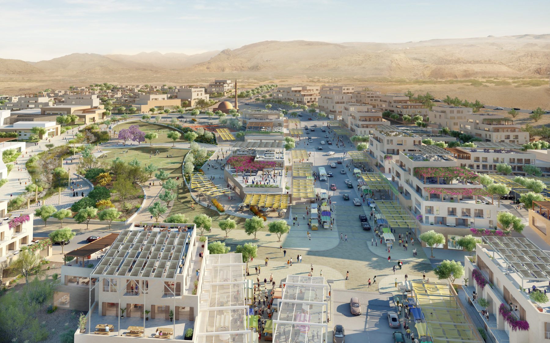 rendering of urban district