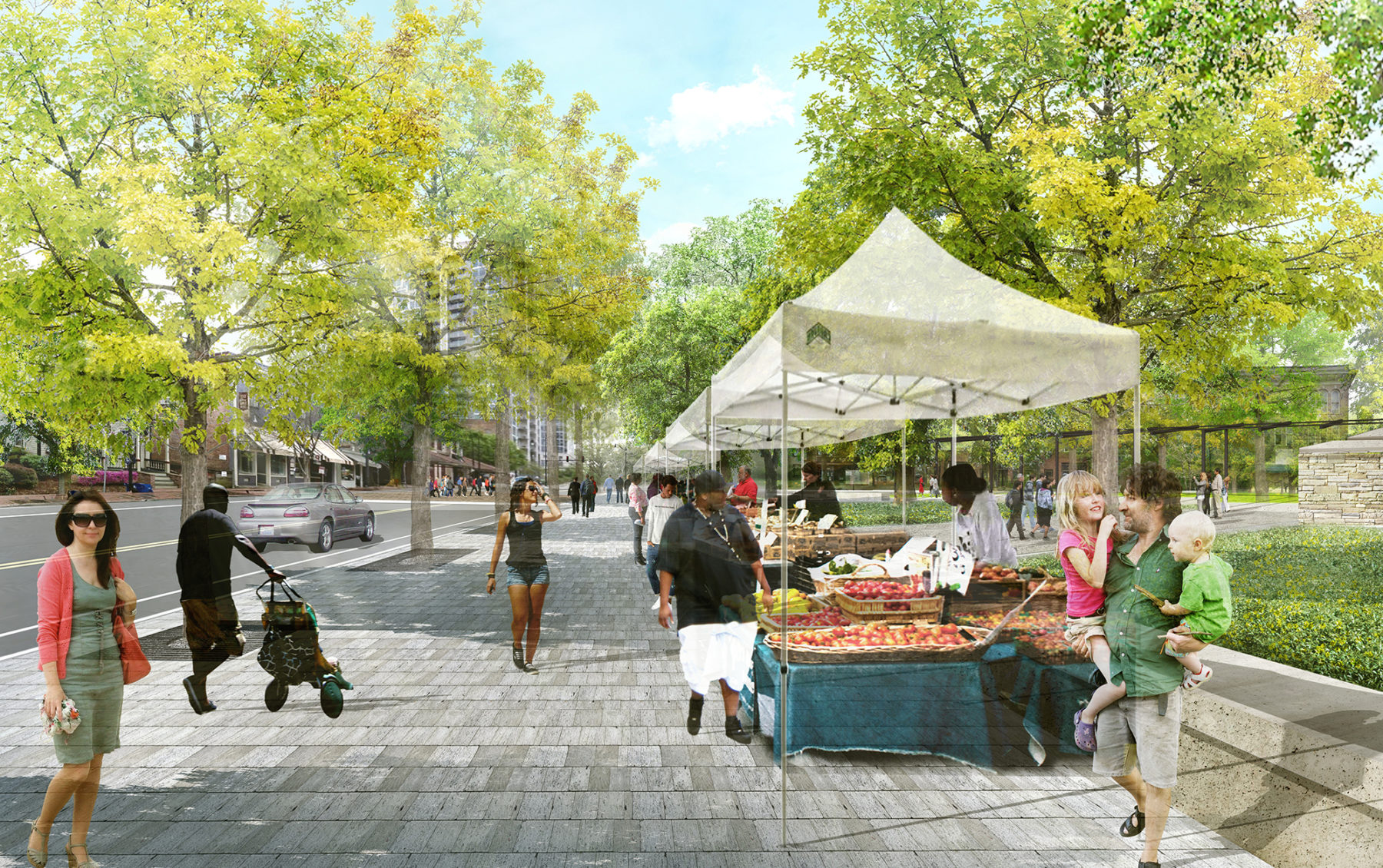 Rendering of farmers market