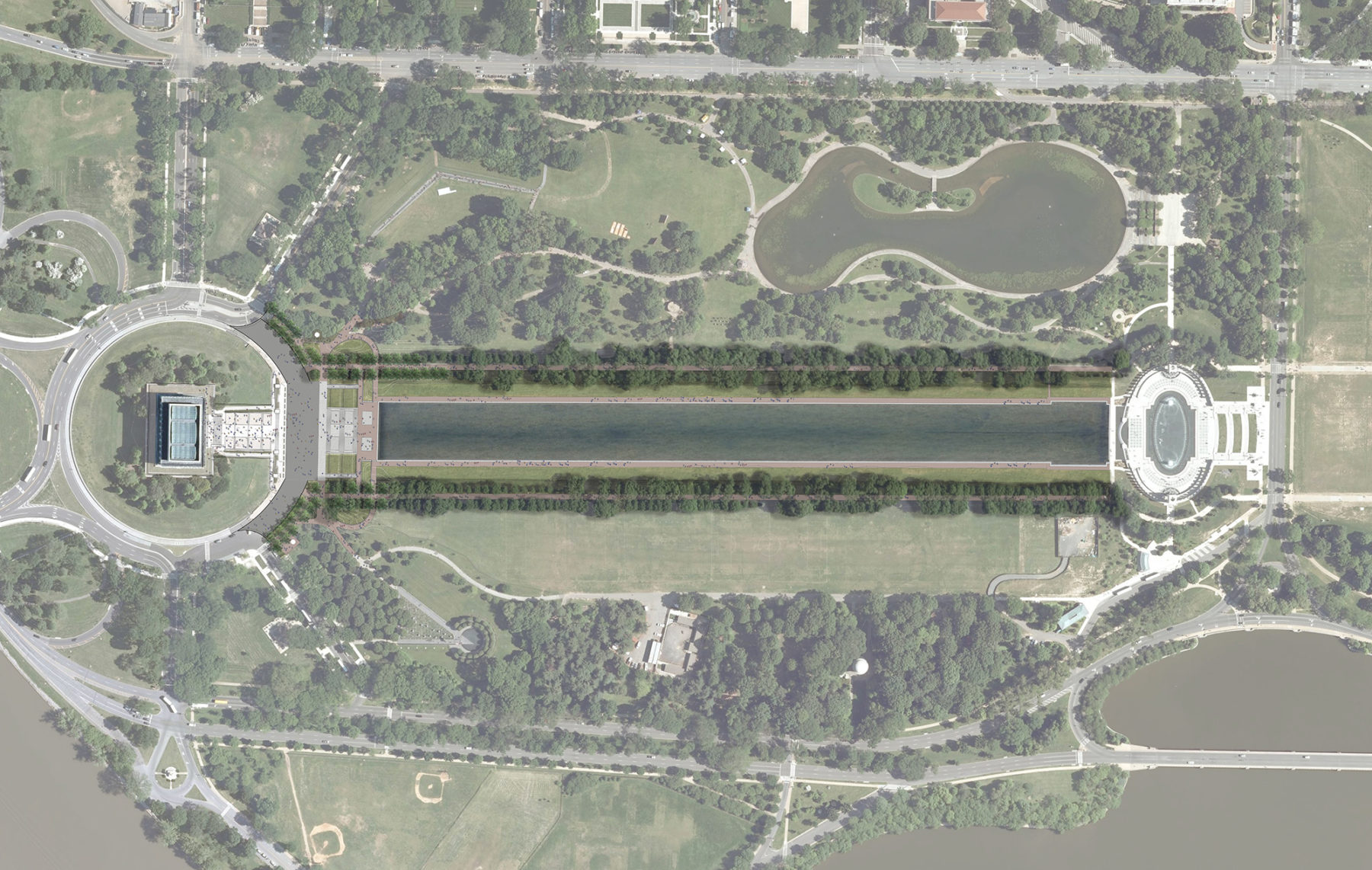 plan view diagram of national mall