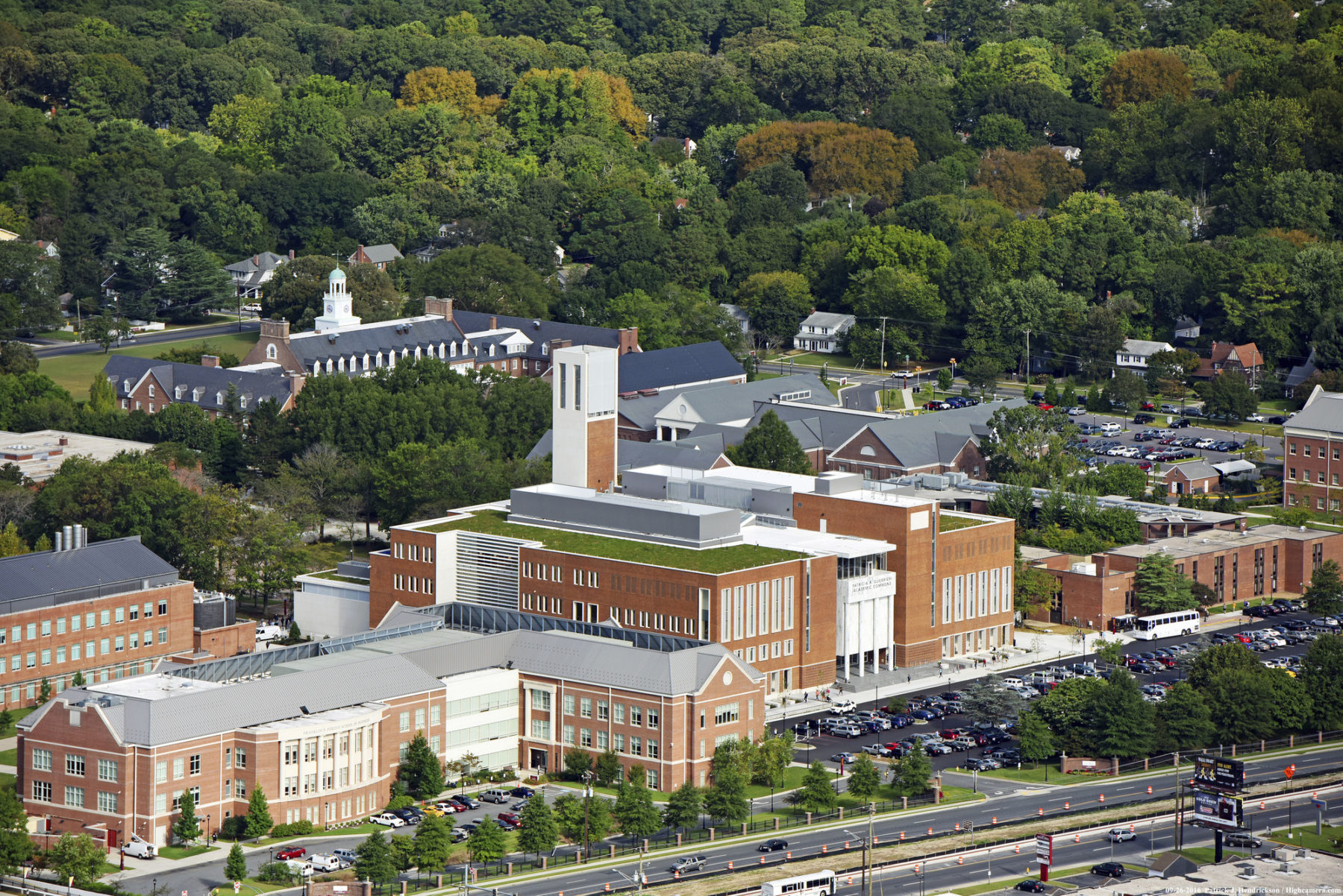 aerial view of building