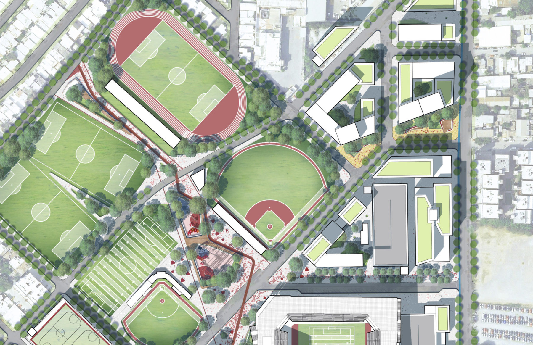 overhead diagram of campus norte