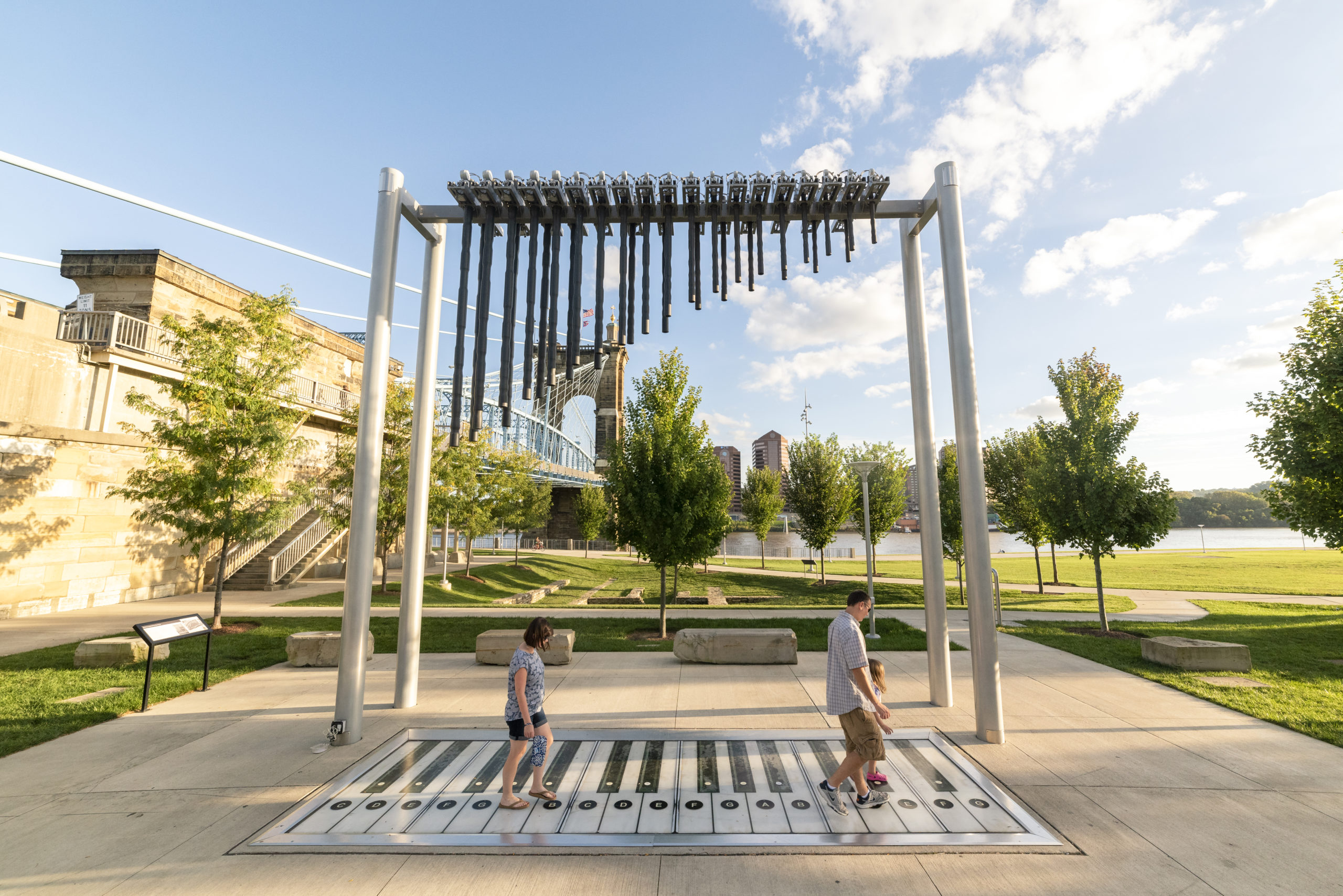 Large instruments as playscape.