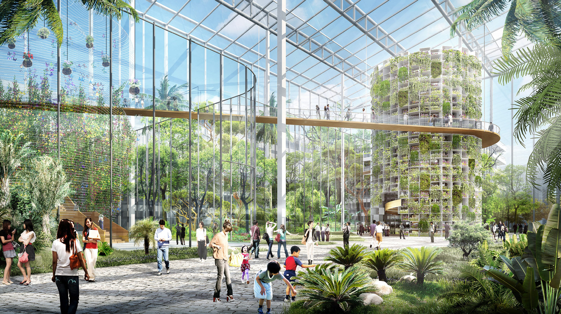 rendering of vertical farm