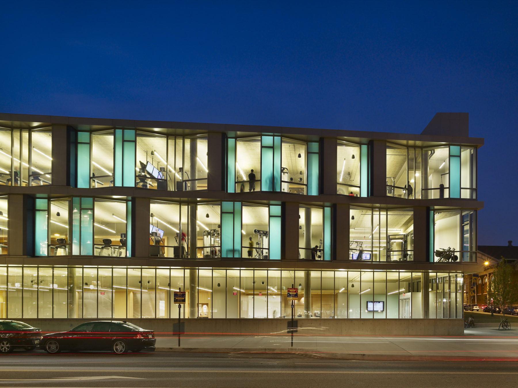 building exterior at night