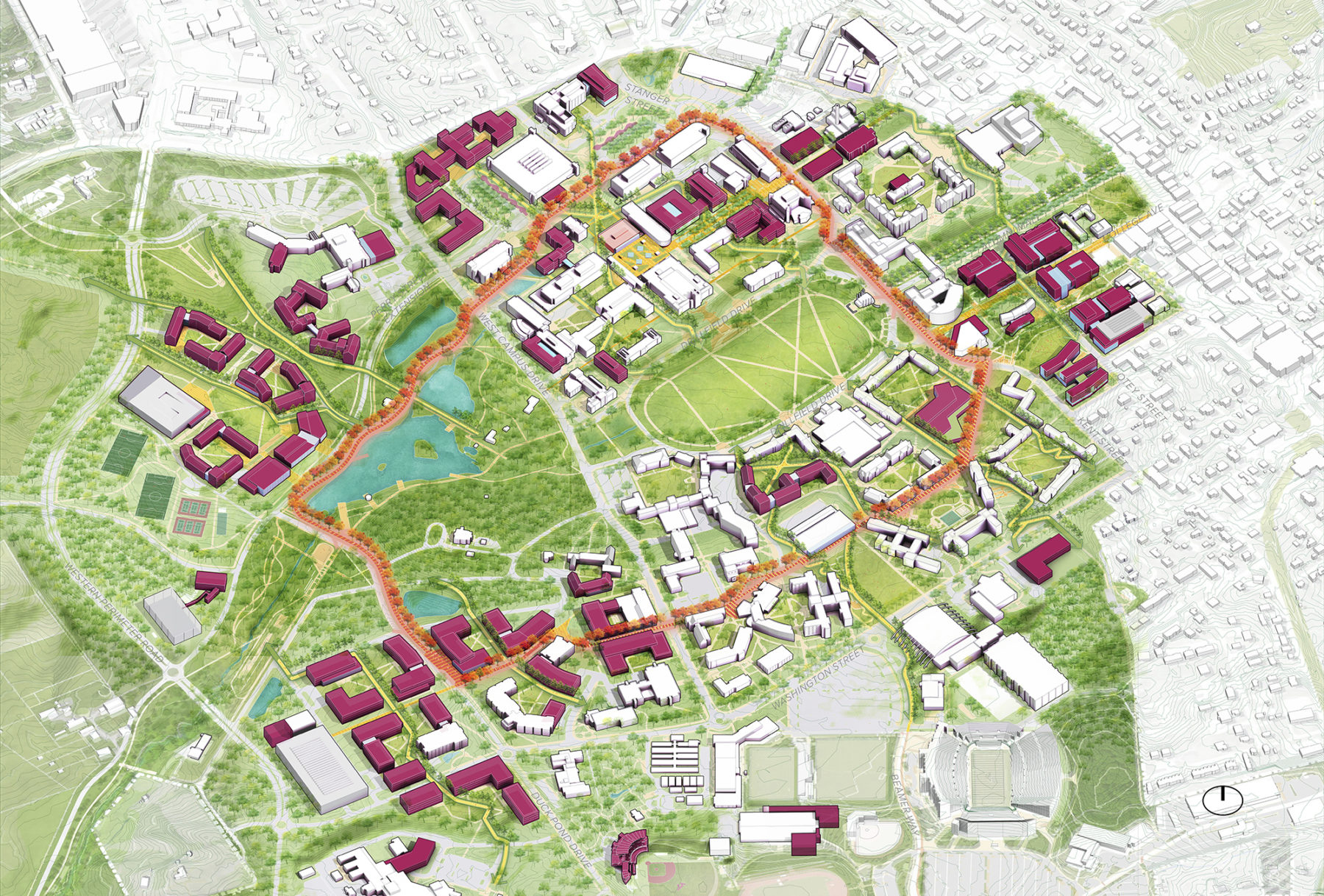 map of virginia tech blacksburg va Virginia Polytechnic Institute And State University Campus Master map of virginia tech blacksburg va