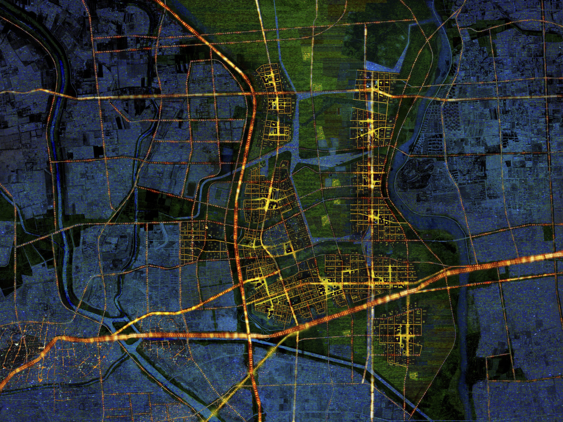 site plan at night