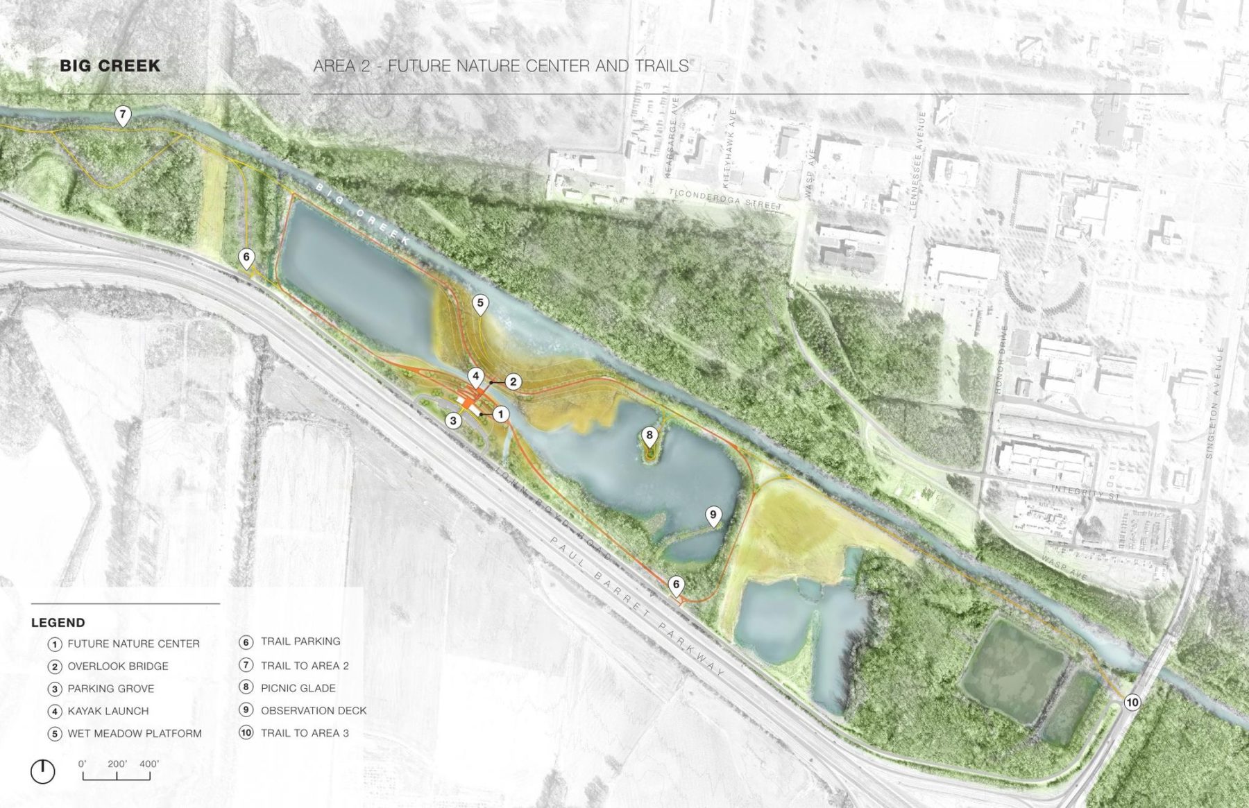 Area 2 - Future Nature Center and Trails aerial