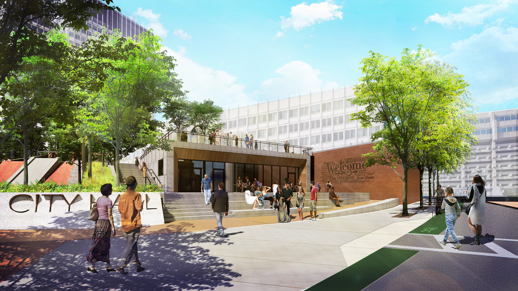 rendering of civic pavilion
