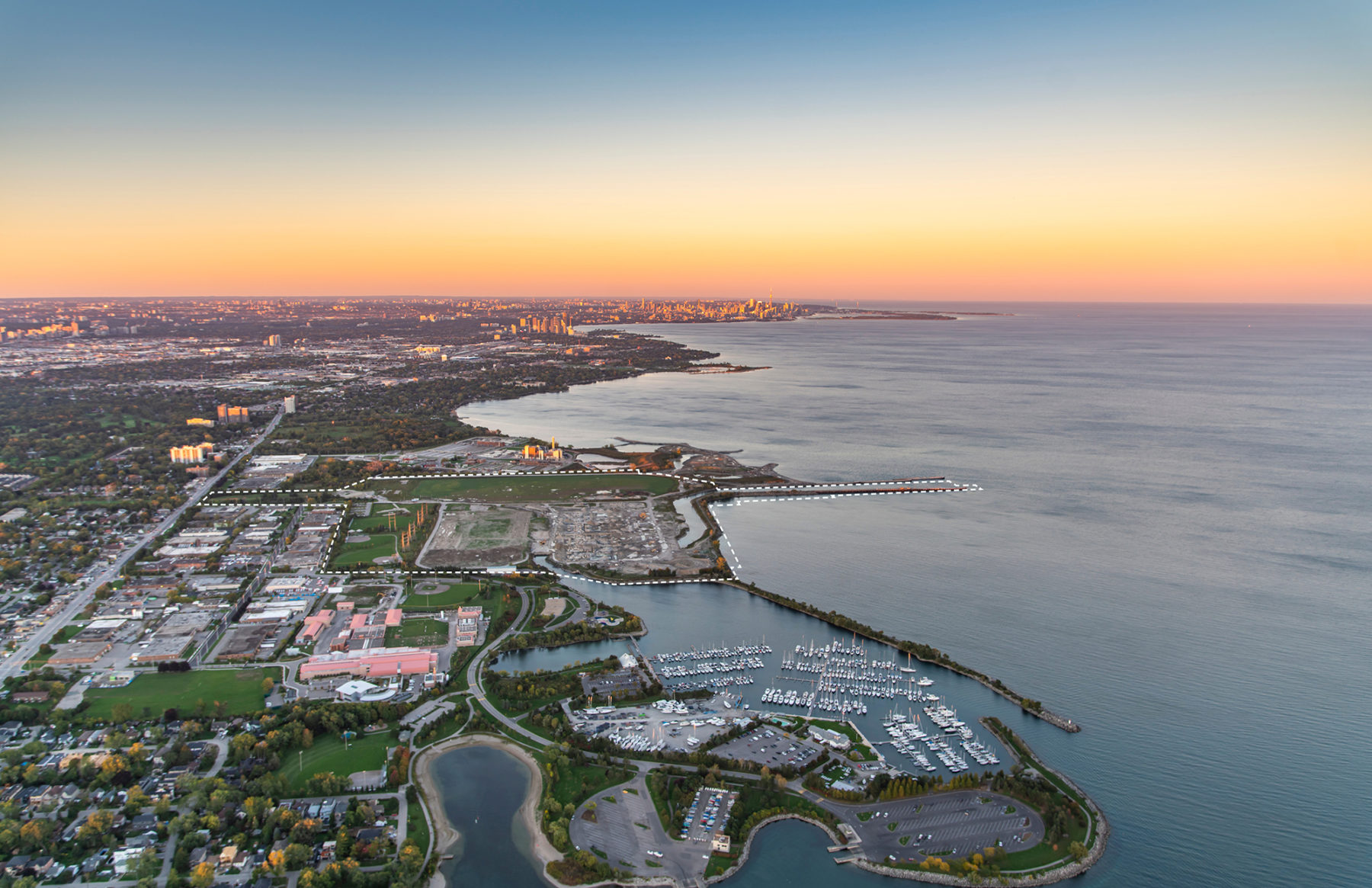 aerial image of lake ontario