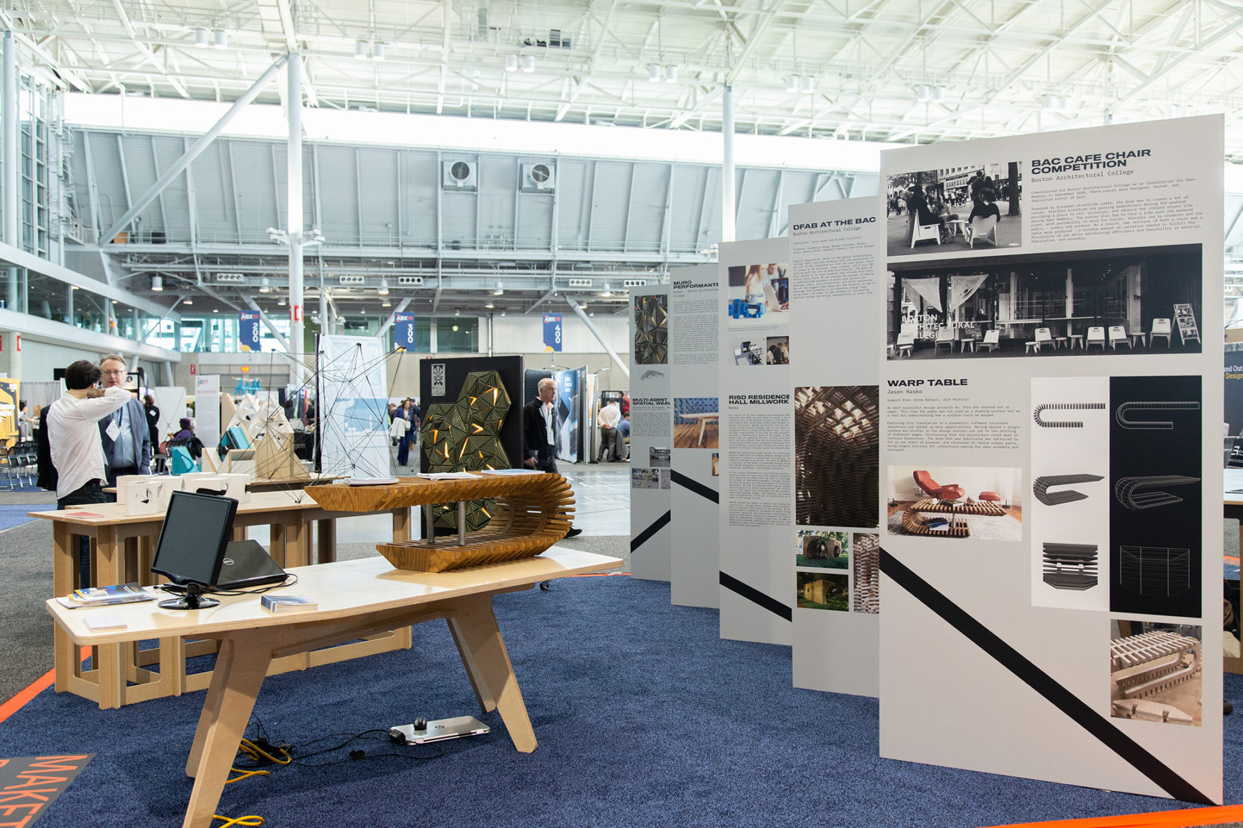 a gallery in an exhibit hall