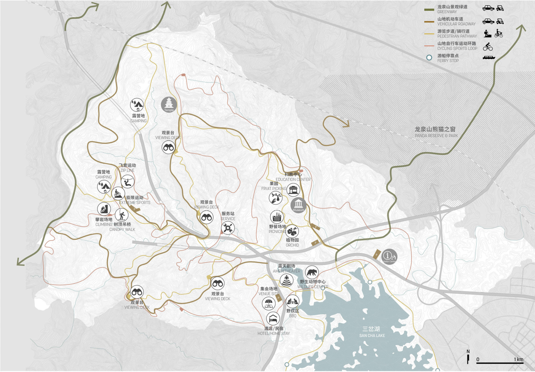 Diagram displaying Chengdu Tianfu Olympic City