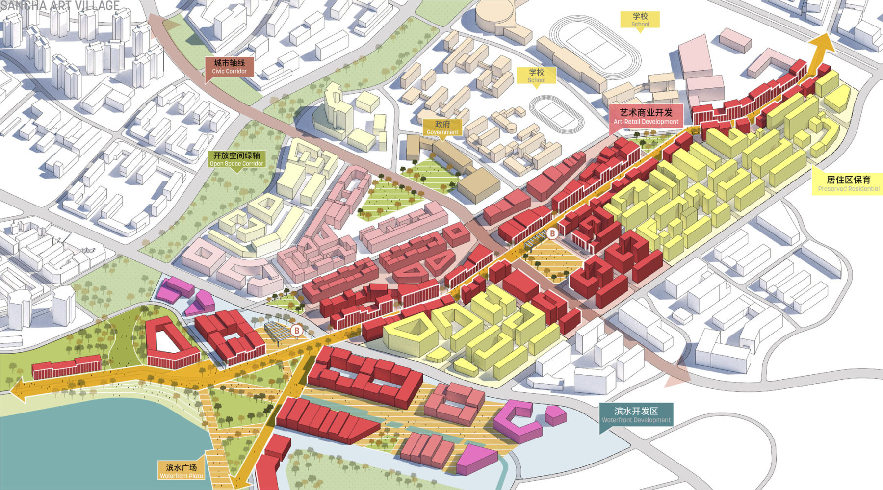 Diagram displaying Chengdu Tianfu Olympic City