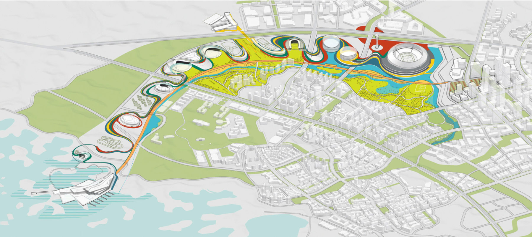 Diagram displaying Chengdu Tianfu Olympic City