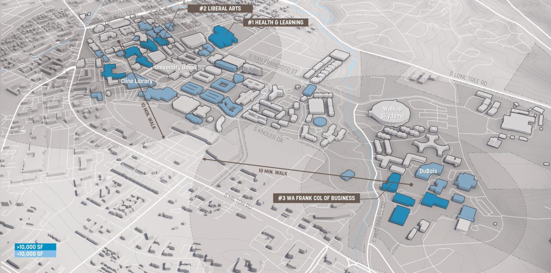 Diagram of campus classrooms