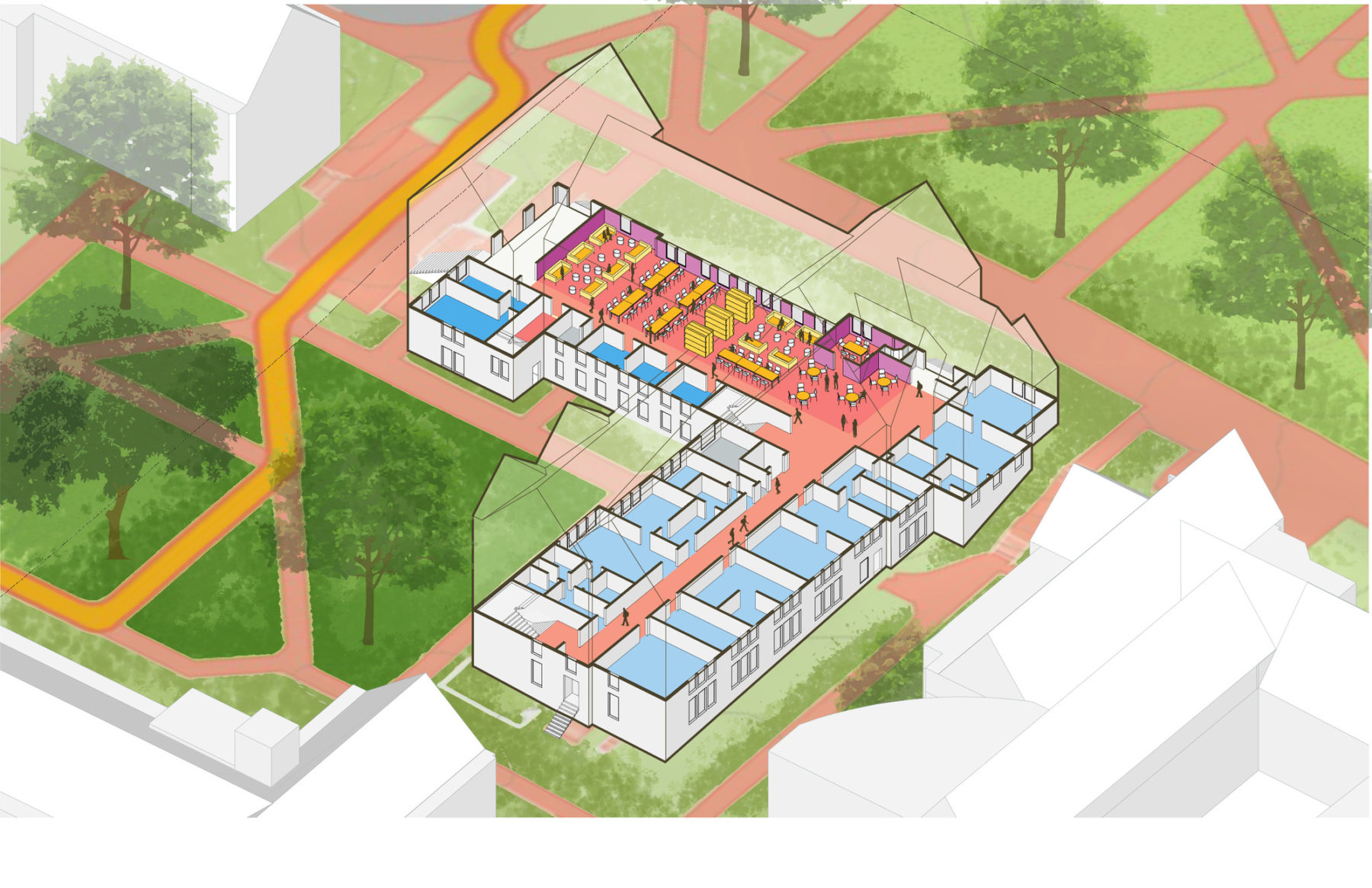 Axon diagram of first floor