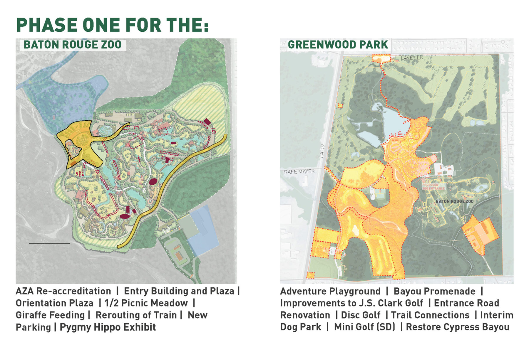 diagram showing phase one plans