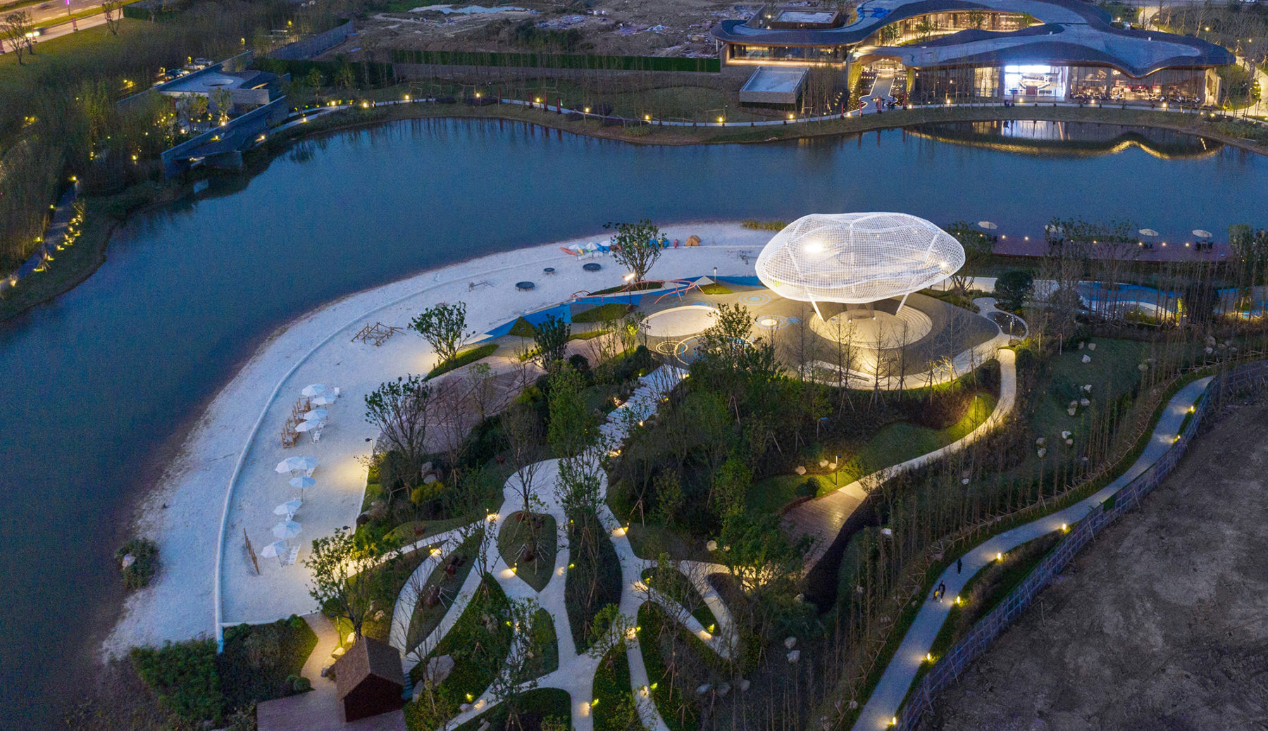 aerial view of hilltop park