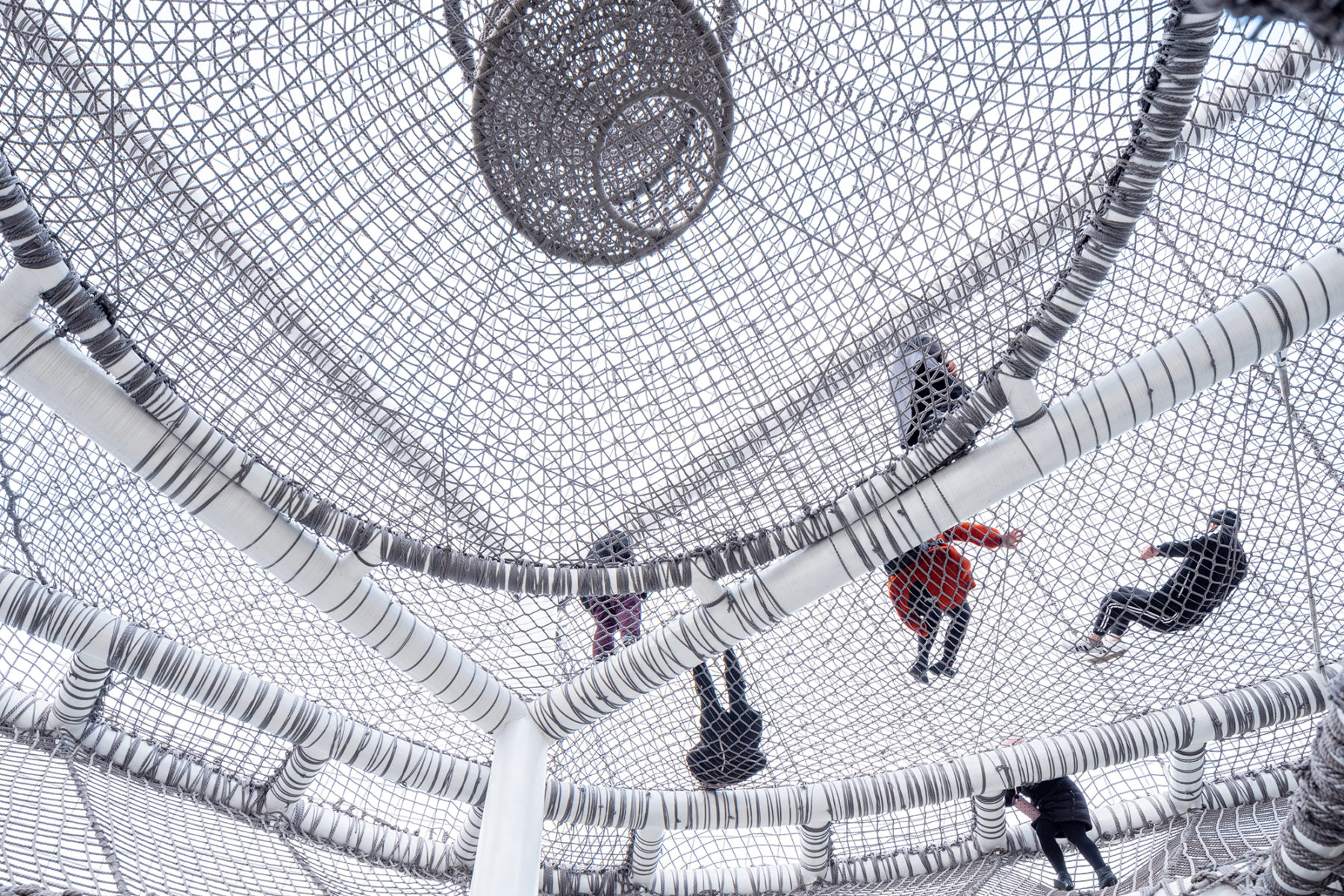 detail shot of people climbing in cloud