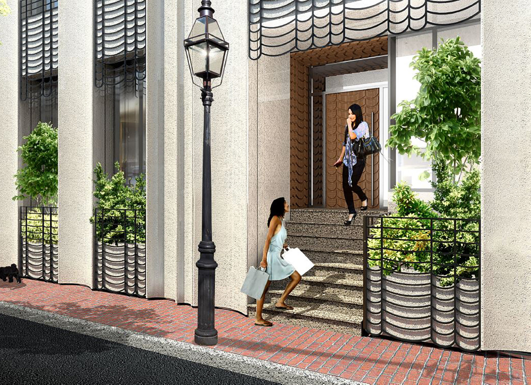streetscape rendering of exterior
