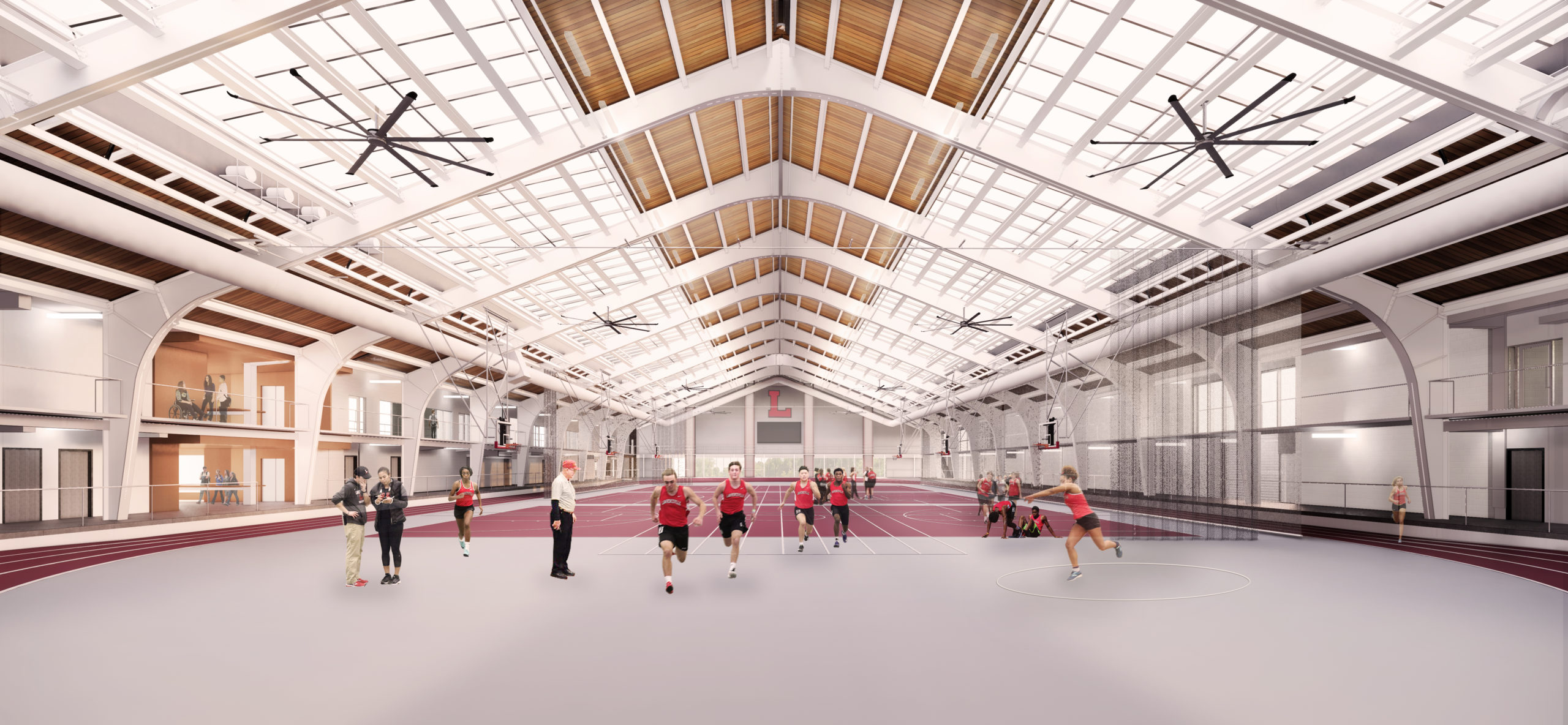 perspective rendering of interior field house