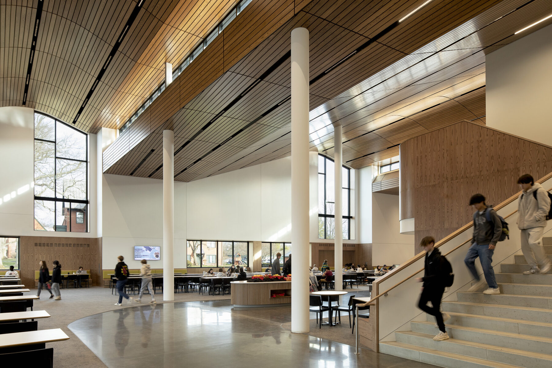 Interior photograph of dining hall