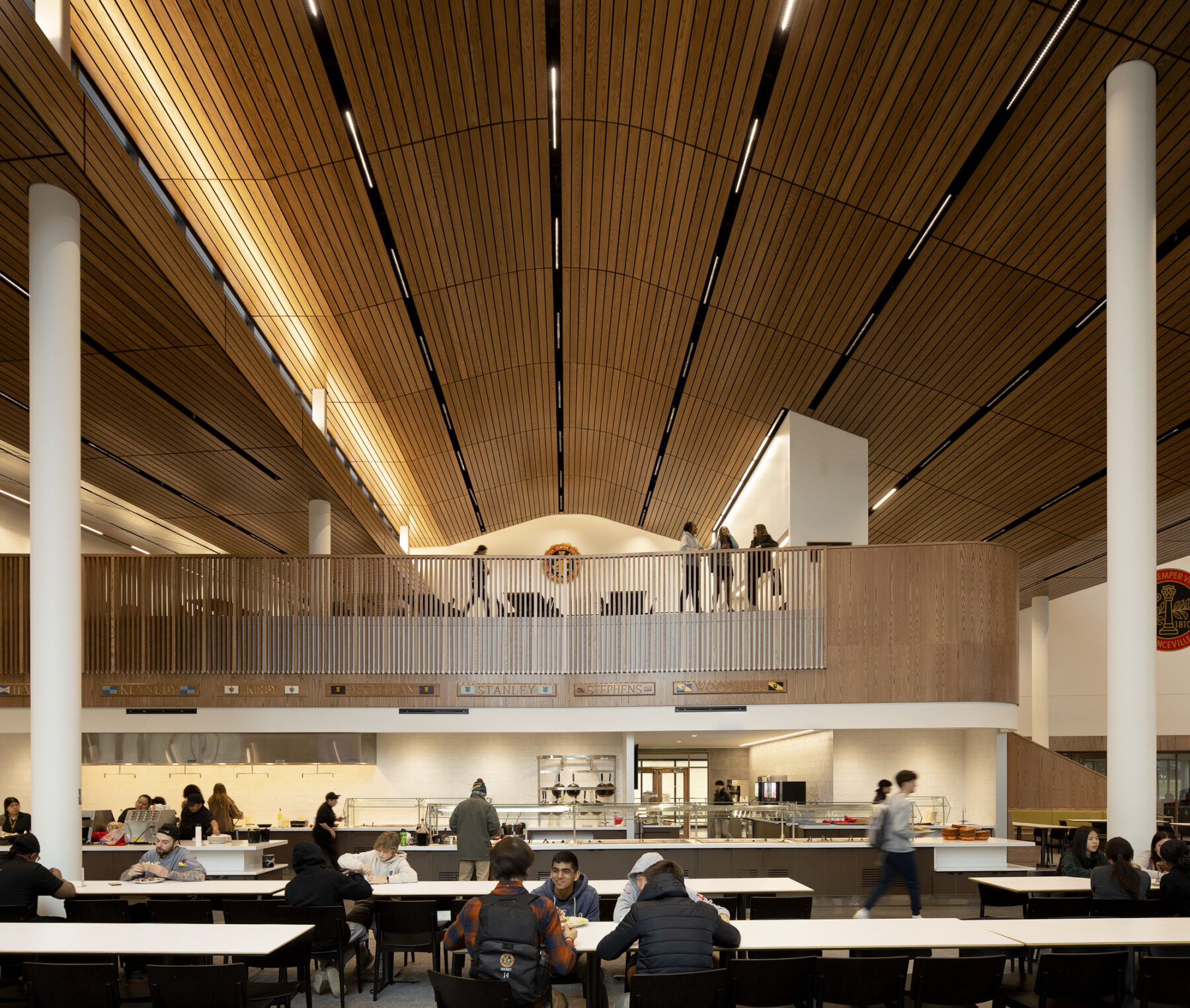 Interior photograph of dining hall