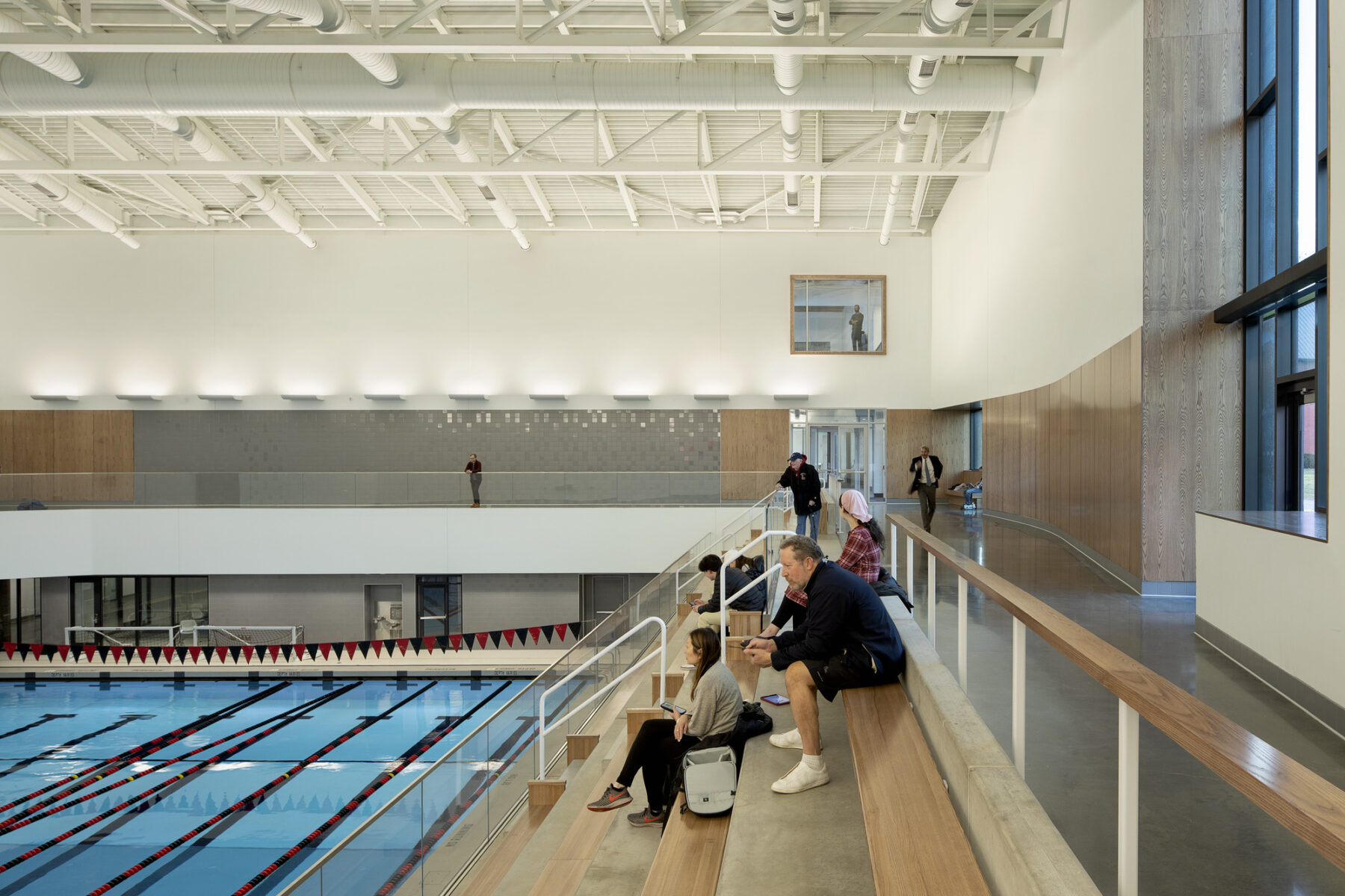 Interior photograph aquatic center