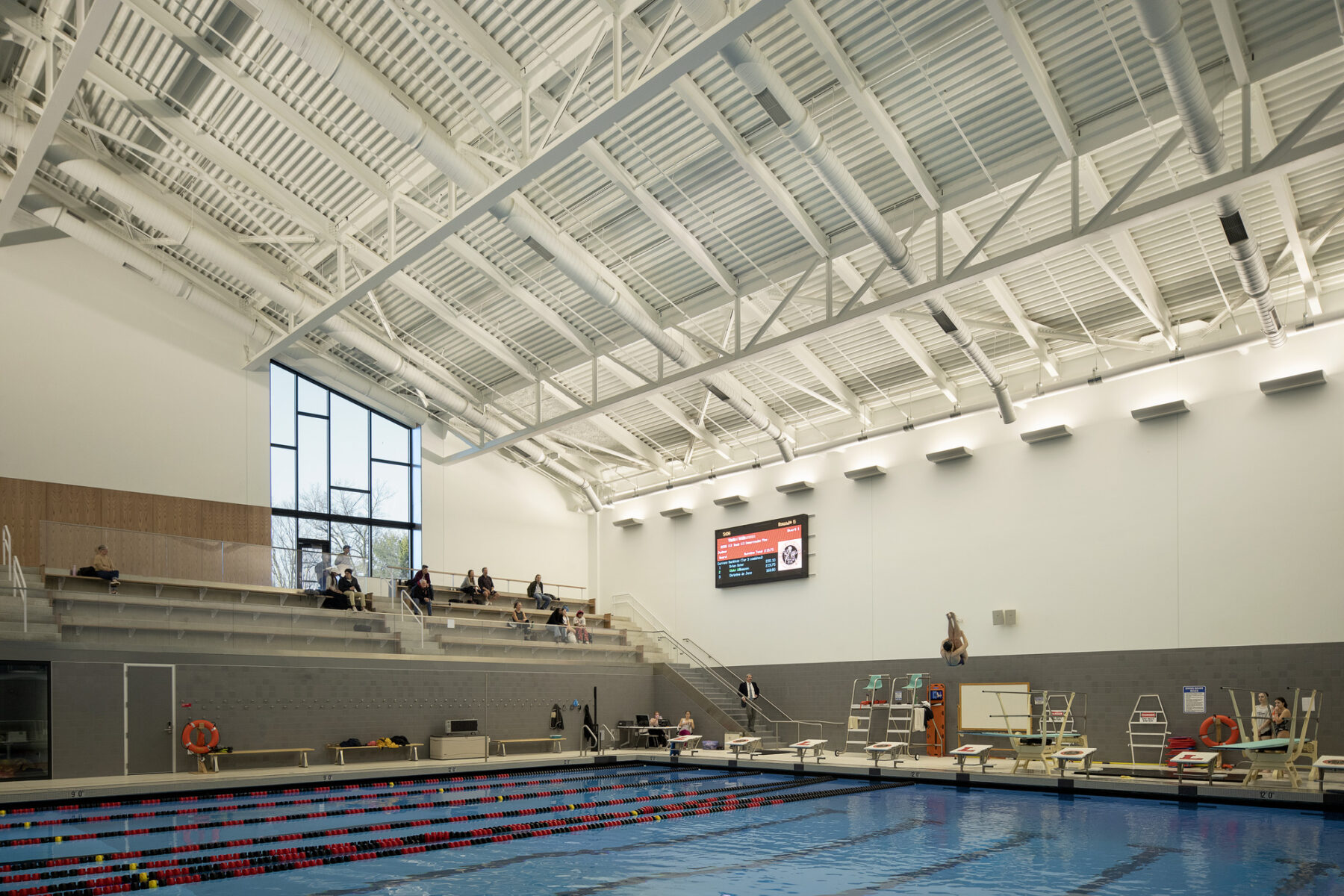 Interior photograph aquatic center