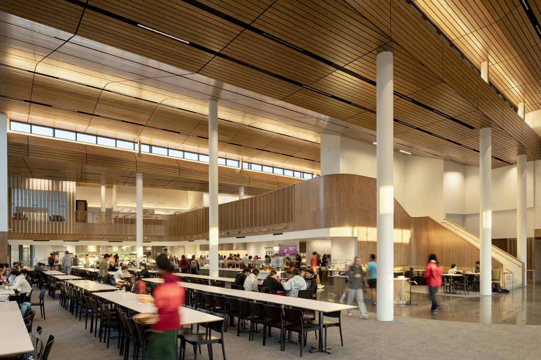 Interior photograph of dining hall