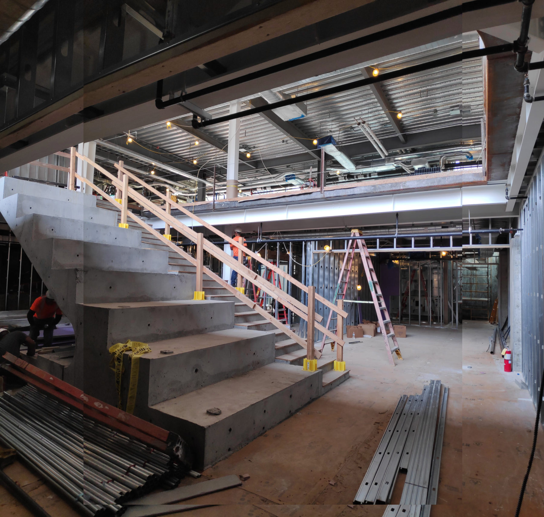 Construction shot of stairway