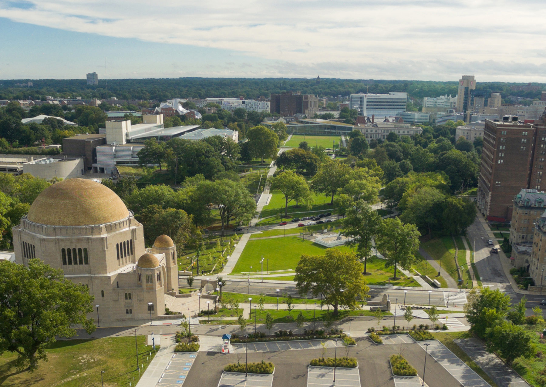 aerial photo of park