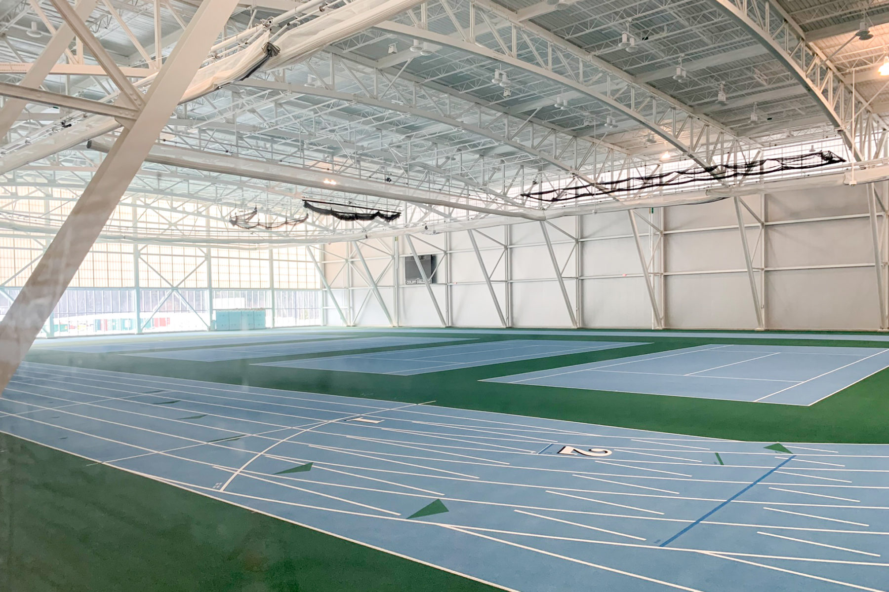 photo of newly constructed indoor track field