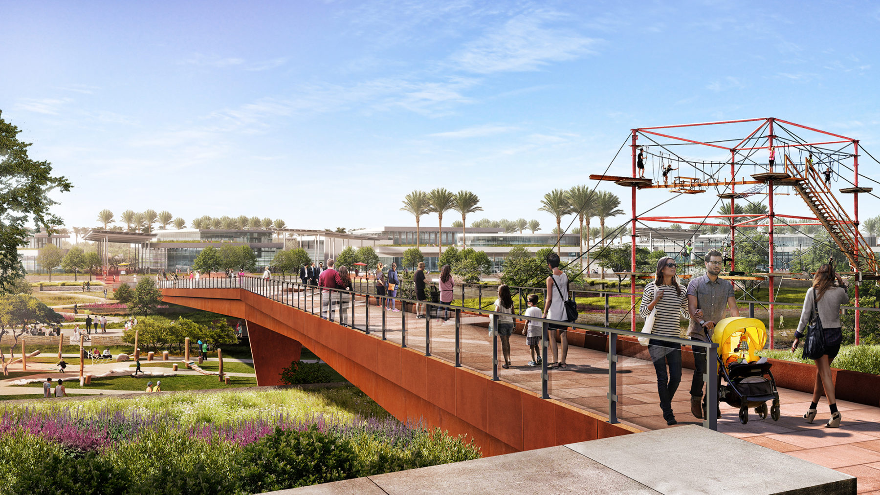 industrial bridge dissects the site as a community amentity