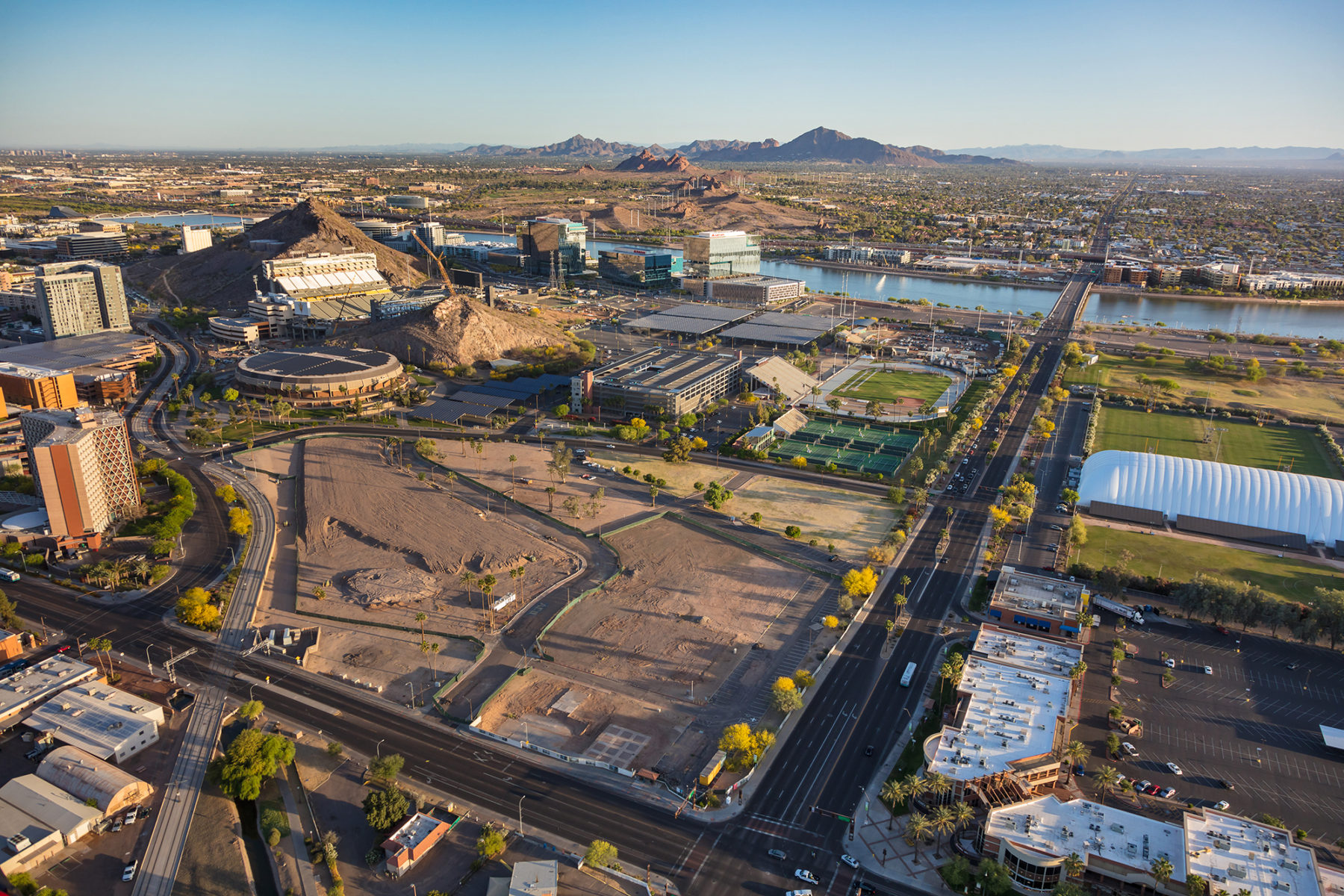 aerial photo of existing conditions for site area