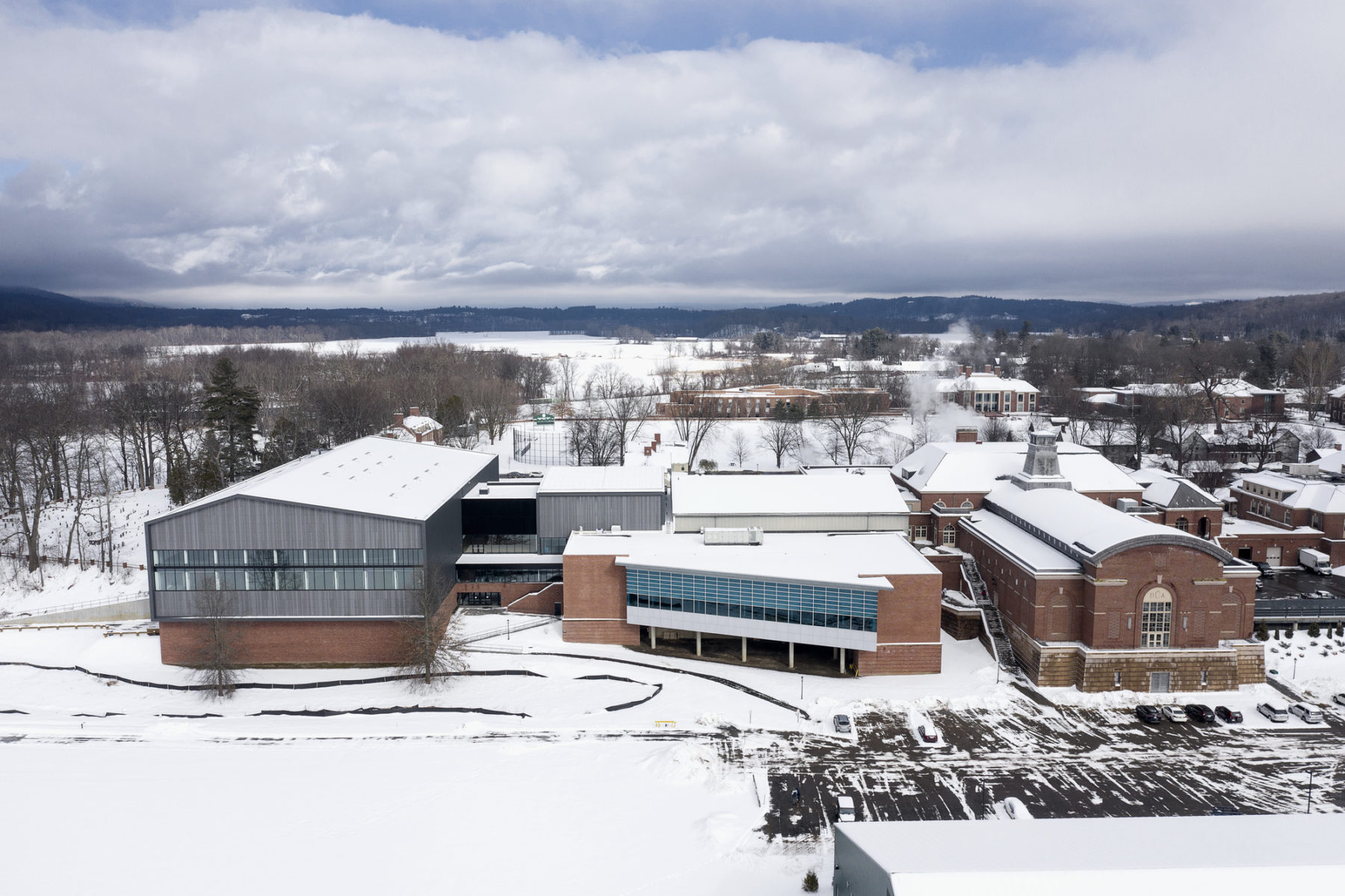 Aerial view of Deerfield Academy athletics center