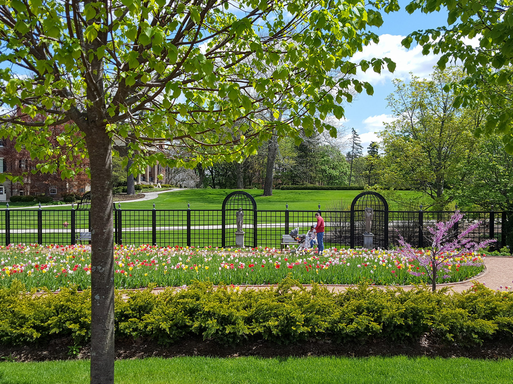 photo of landscape with garden in foreground