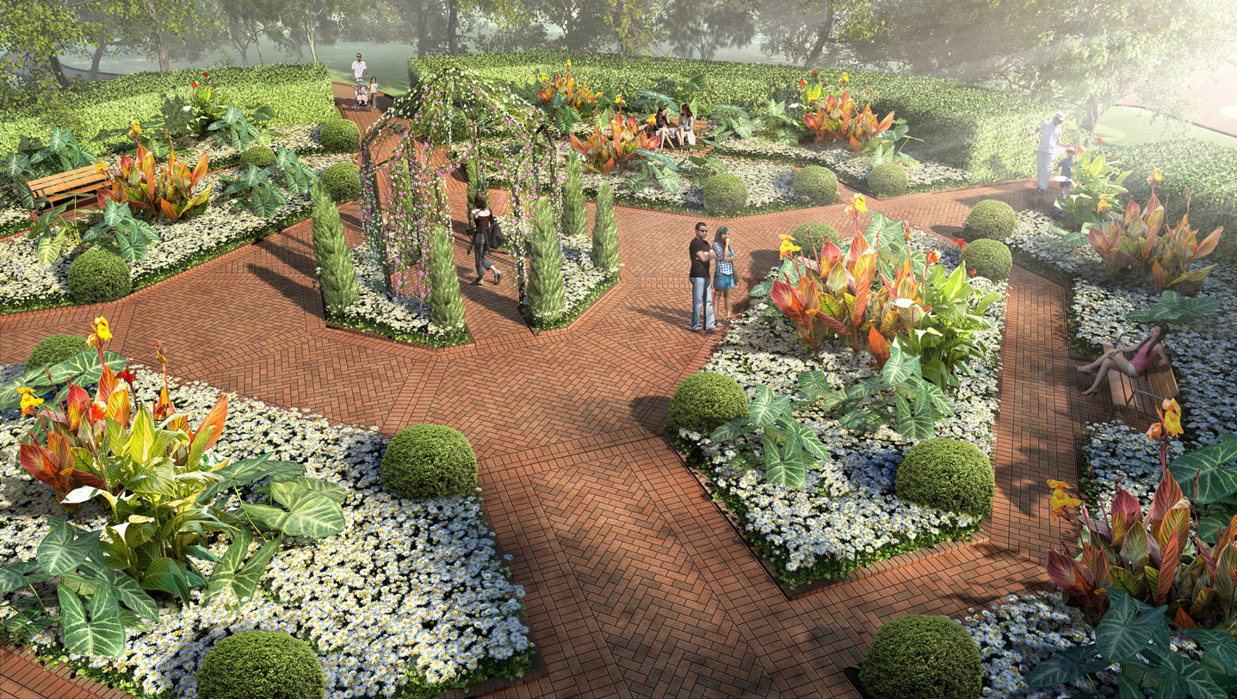 rendering of garden