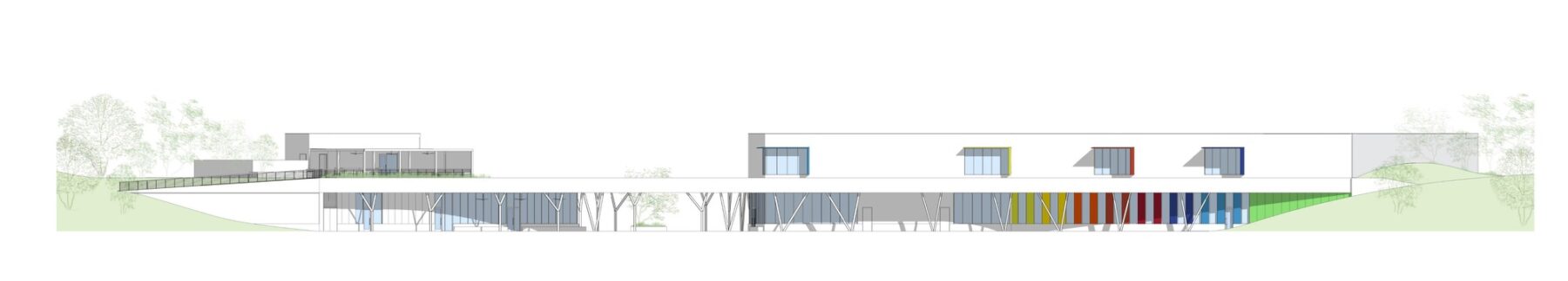 graphic elevation of bridge building