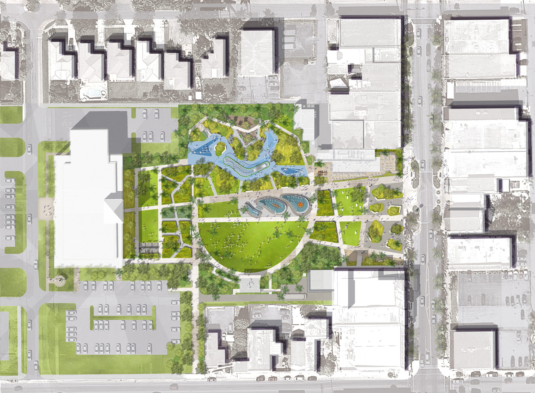 illustrative site plan of Losner Park