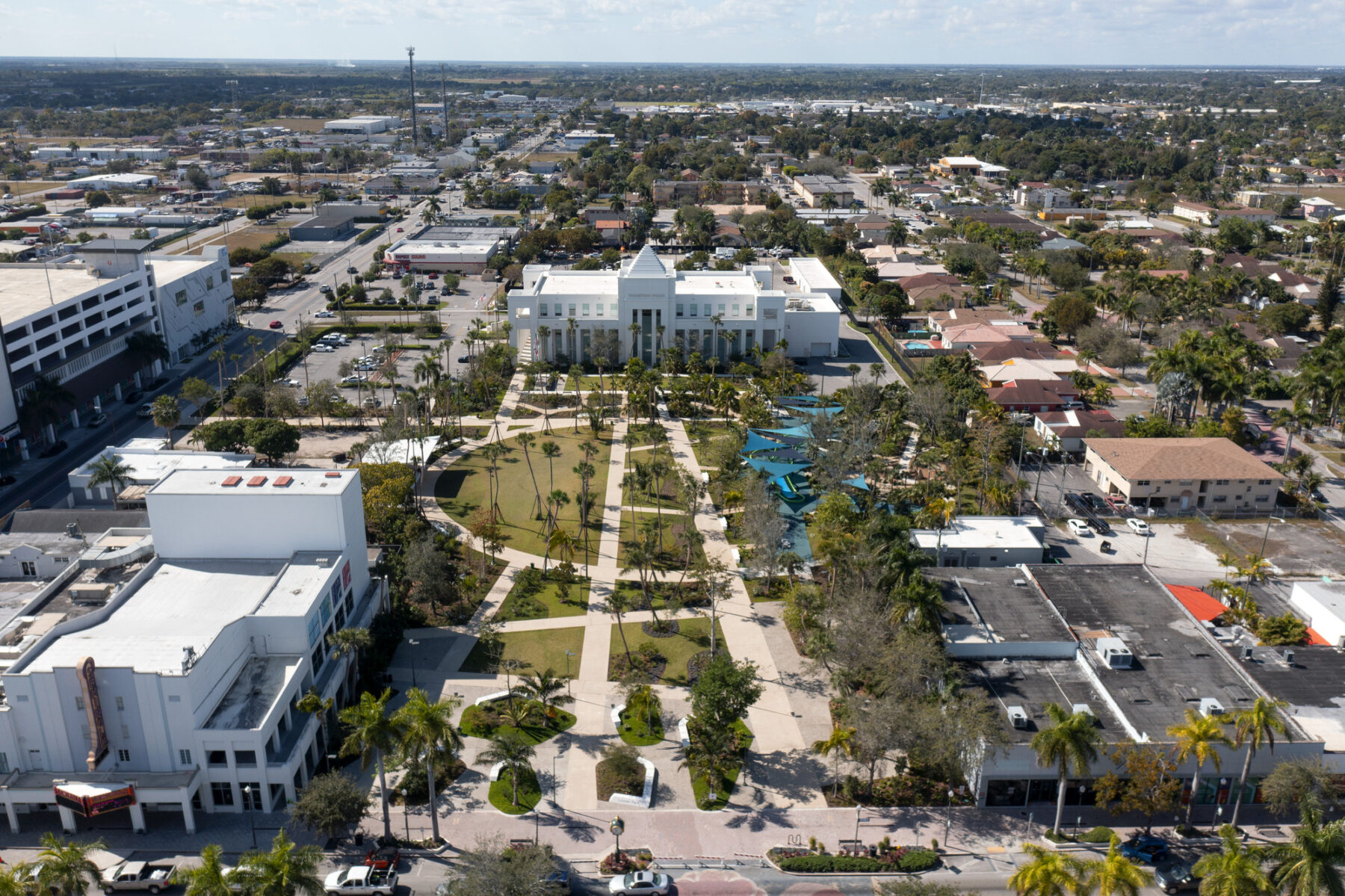 aerial photograph of losner park facing west off Krome avenue