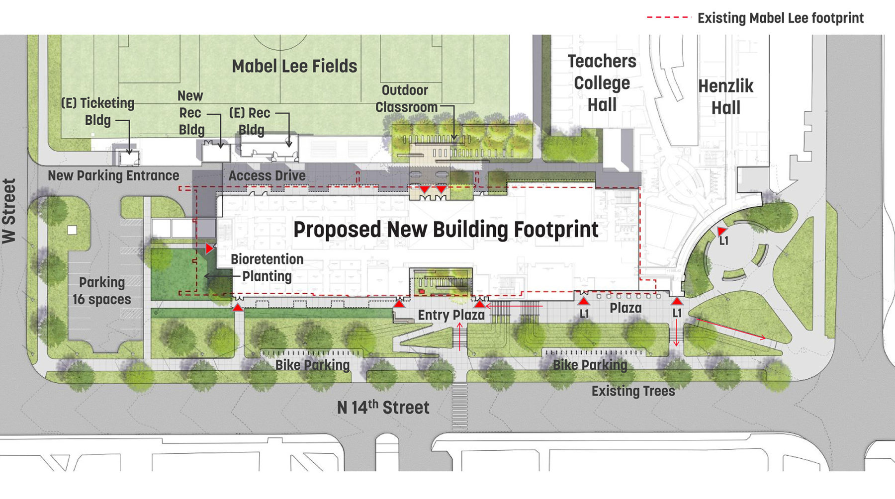 Nebraska Mabel Lee site plan