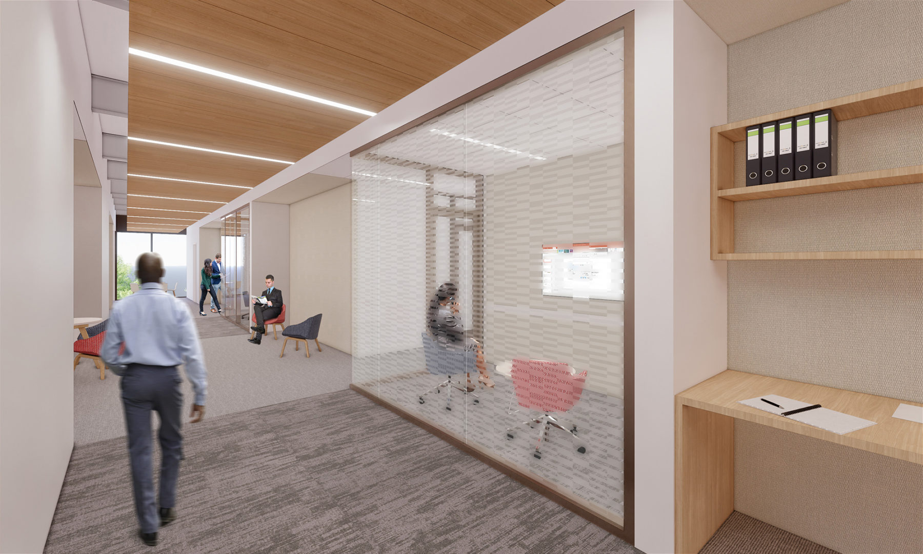 interior breakout space rendering